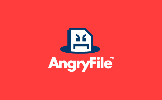 AngryFile-online-backup-storage-icon-logo-design-branding-identity-graphics