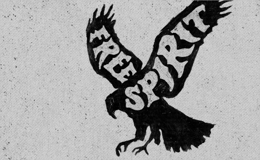 Free-Spirit-logo-design-t-shirt-Joe-Horacek-Little-Mountain-Print-Shoppe