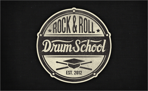 ROCK-AND-ROLL-DRUM-SCHOOL-logo-design-Marek-Mundok