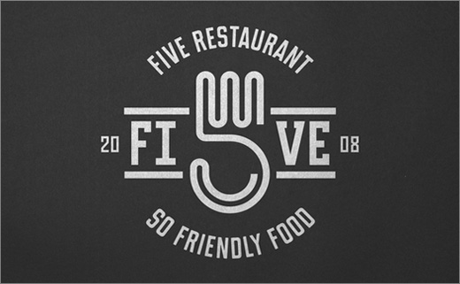 Five-Restaurant-logo-design-branding-identity-Gustaw-Dmowski