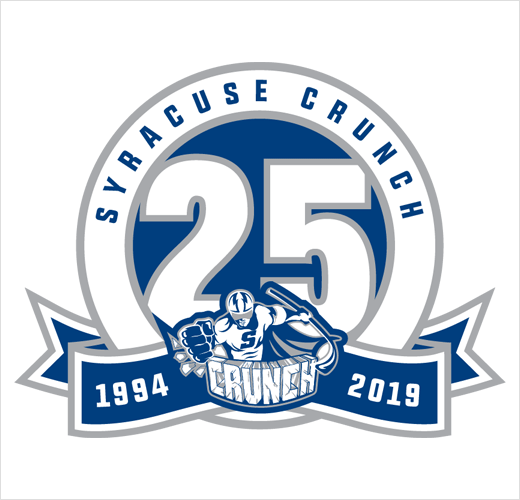 Syracuse Crunch Reveals 25th Anniversary Logo LogoDesigner.co