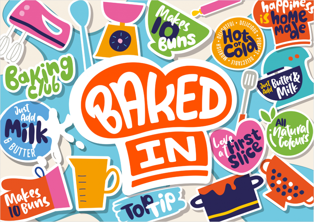 We Launch Rebrands Home Baking Kit Company Baked In LogoDesigner.co