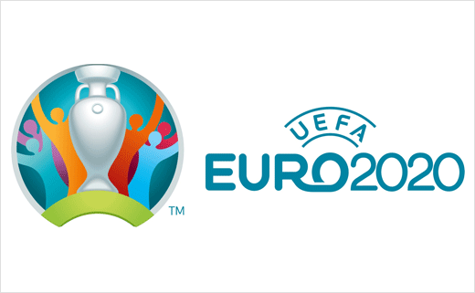 UEFA EURO 2020™ Schlüsselanhänger 'Logo Square' silber 